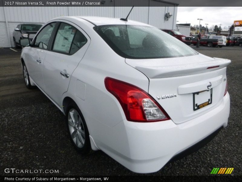 Fresh Powder White / Charcoal 2017 Nissan Versa SL