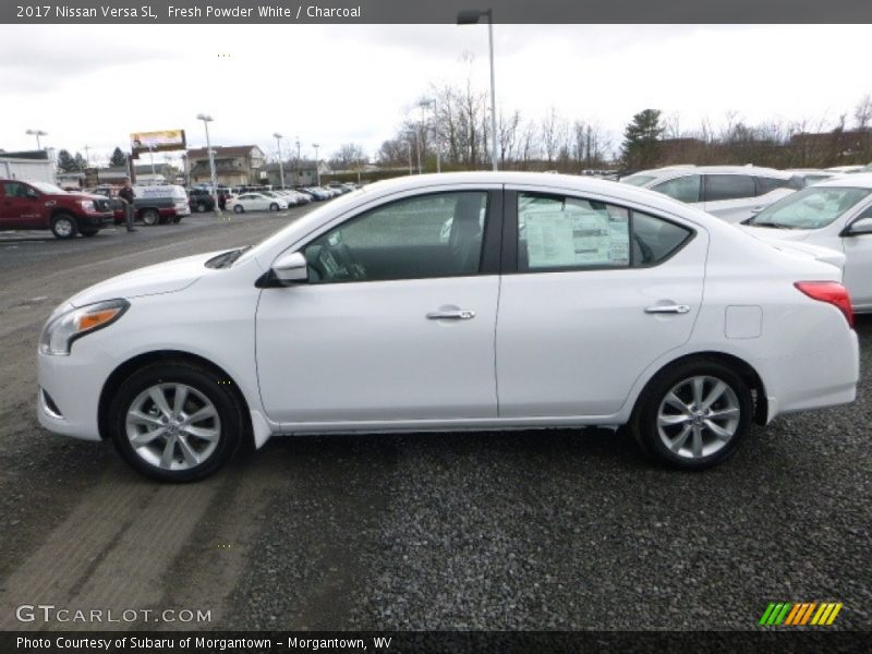 Fresh Powder White / Charcoal 2017 Nissan Versa SL