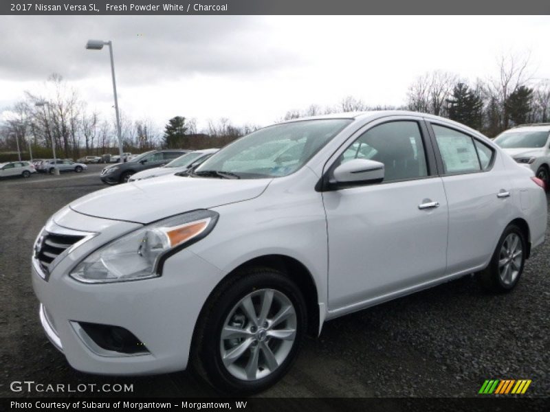 Fresh Powder White / Charcoal 2017 Nissan Versa SL