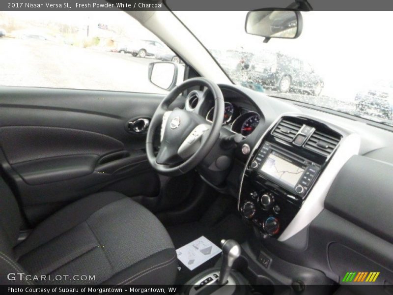 Fresh Powder White / Charcoal 2017 Nissan Versa SL