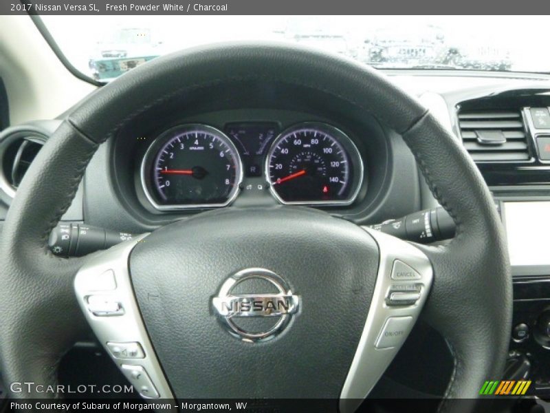 Fresh Powder White / Charcoal 2017 Nissan Versa SL