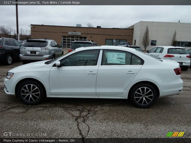 Pure White / Cornsilk Beige 2017 Volkswagen Jetta SE