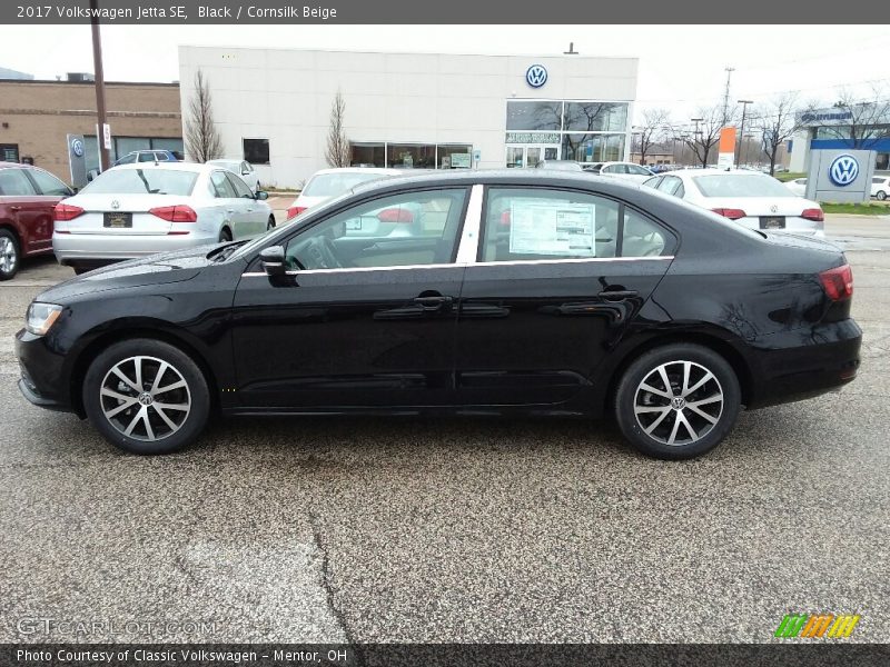 Black / Cornsilk Beige 2017 Volkswagen Jetta SE