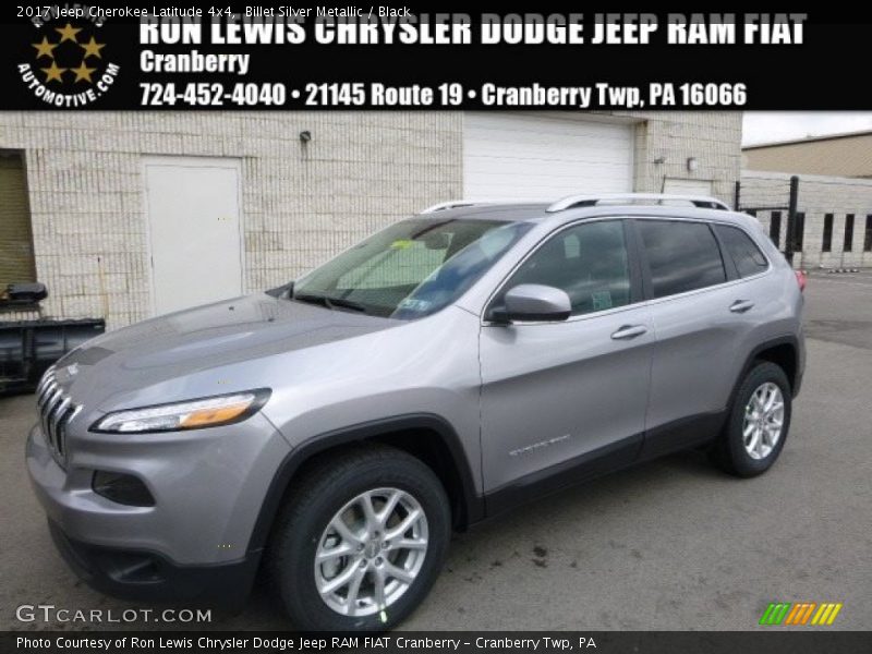 Billet Silver Metallic / Black 2017 Jeep Cherokee Latitude 4x4