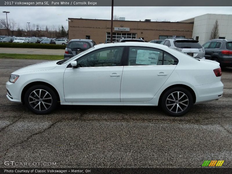 Pure White / Cornsilk Beige 2017 Volkswagen Jetta SE