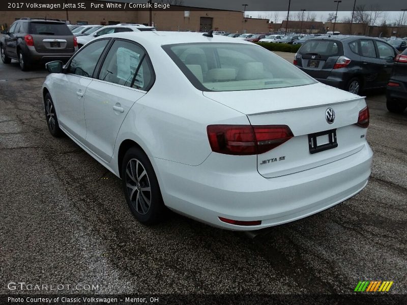 Pure White / Cornsilk Beige 2017 Volkswagen Jetta SE
