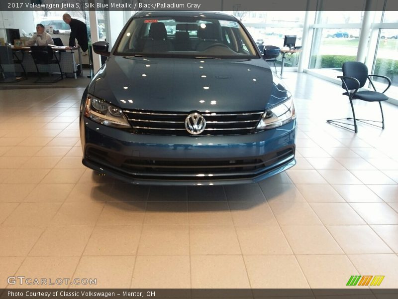 Silk Blue Metallic / Black/Palladium Gray 2017 Volkswagen Jetta S