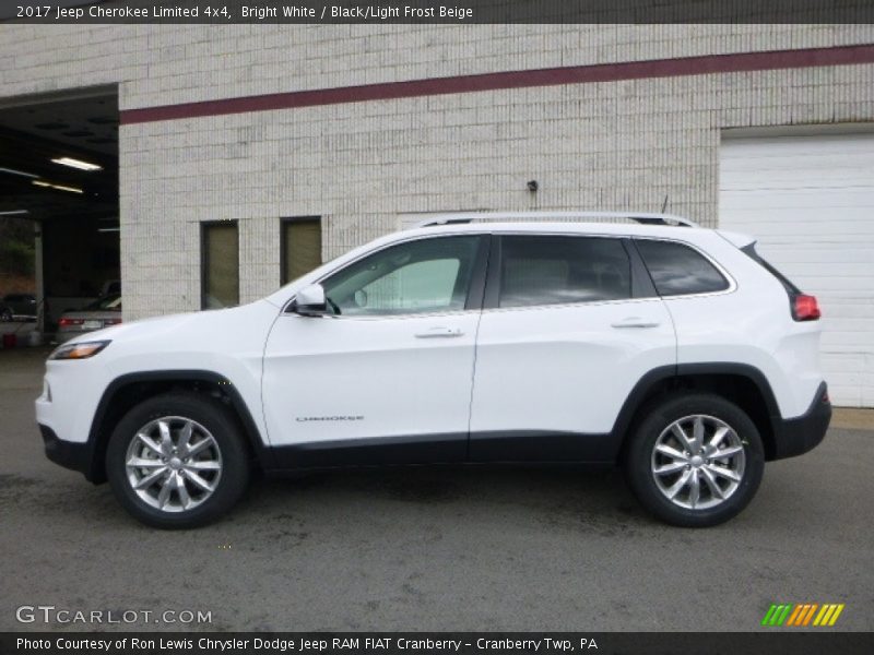 Bright White / Black/Light Frost Beige 2017 Jeep Cherokee Limited 4x4