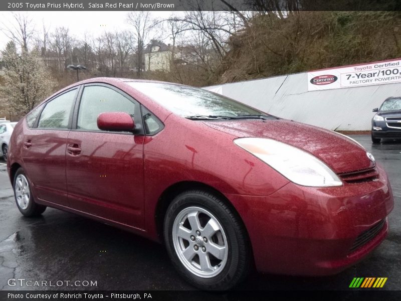 Salsa Red Pearl / Ivory/Brown 2005 Toyota Prius Hybrid