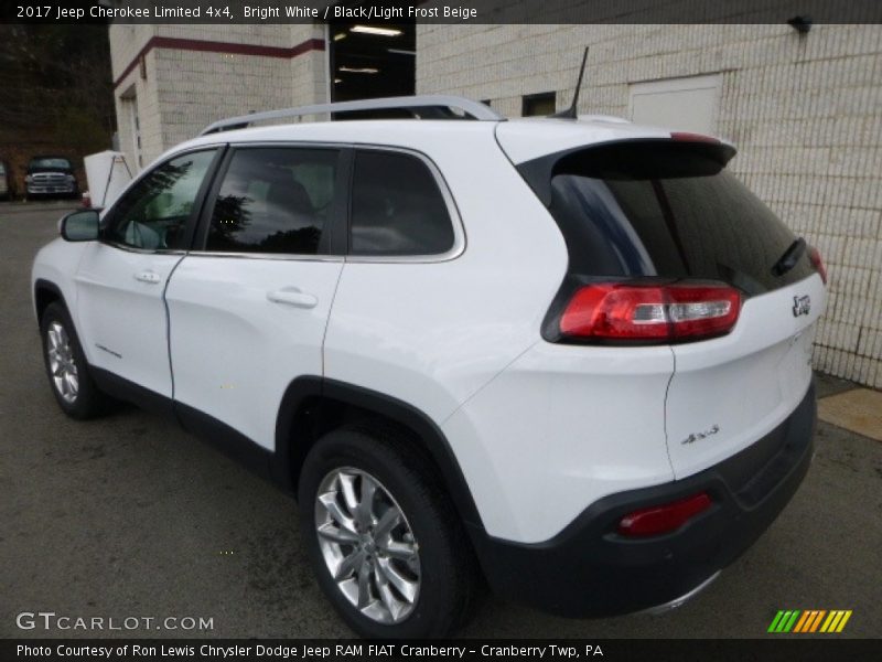 Bright White / Black/Light Frost Beige 2017 Jeep Cherokee Limited 4x4