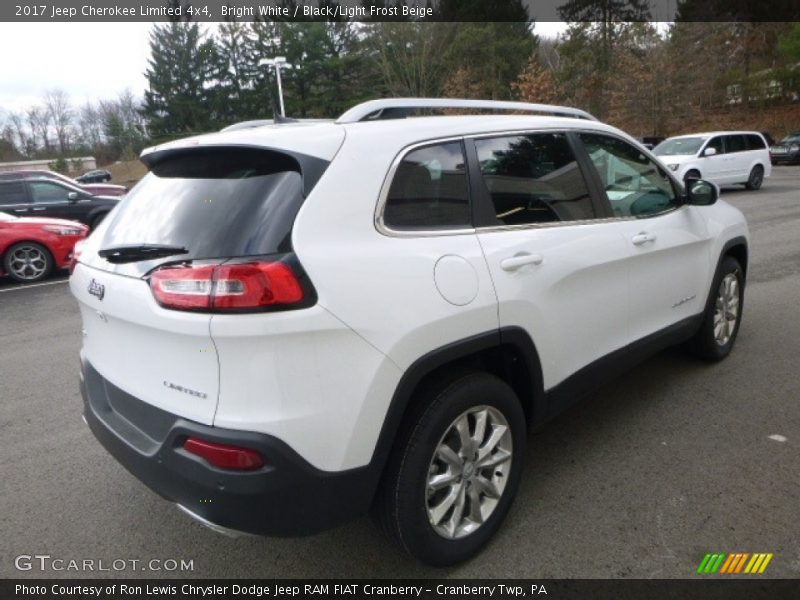 Bright White / Black/Light Frost Beige 2017 Jeep Cherokee Limited 4x4