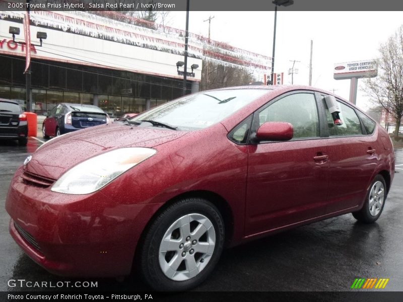Salsa Red Pearl / Ivory/Brown 2005 Toyota Prius Hybrid