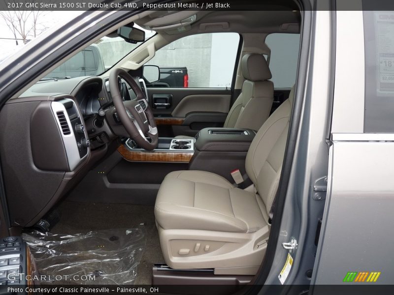 Pepperdust Metallic / Jet Black 2017 GMC Sierra 1500 SLT Double Cab 4WD