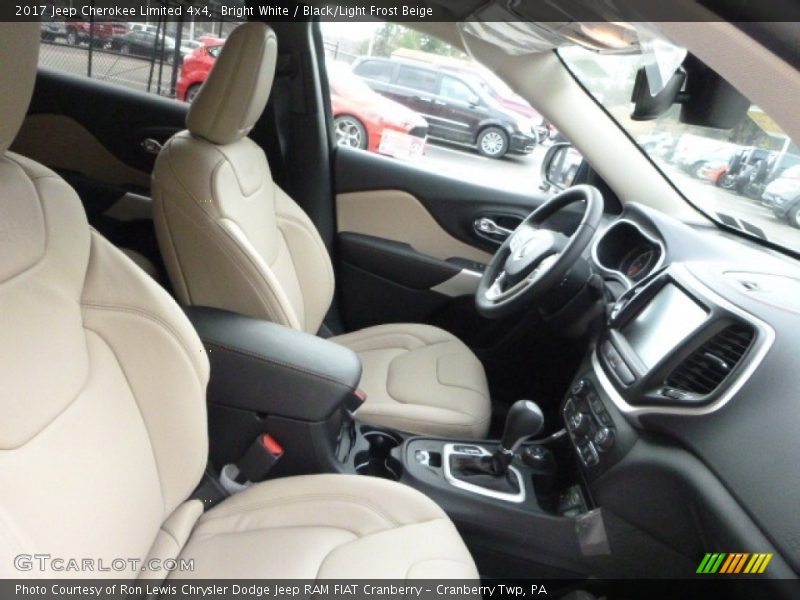 Bright White / Black/Light Frost Beige 2017 Jeep Cherokee Limited 4x4