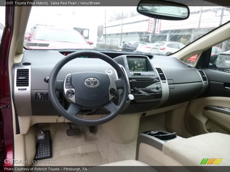 Salsa Red Pearl / Ivory/Brown 2005 Toyota Prius Hybrid