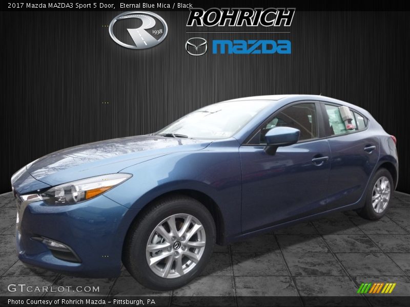 Eternal Blue Mica / Black 2017 Mazda MAZDA3 Sport 5 Door