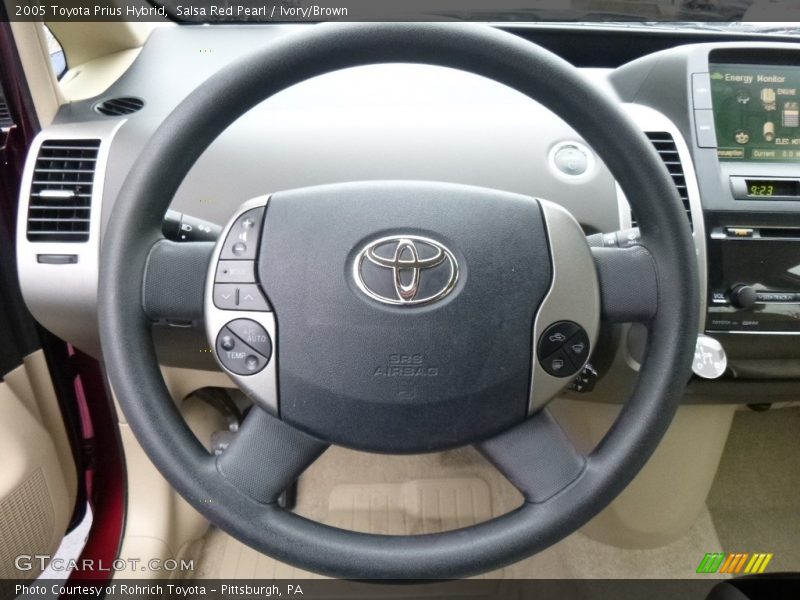 Salsa Red Pearl / Ivory/Brown 2005 Toyota Prius Hybrid