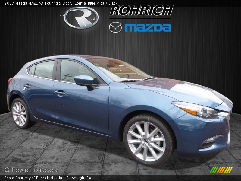 Eternal Blue Mica / Black 2017 Mazda MAZDA3 Touring 5 Door