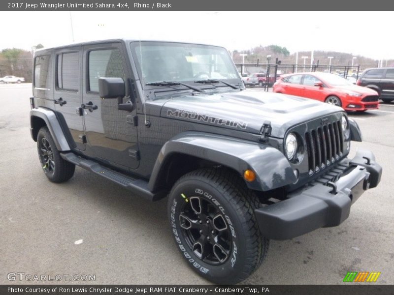 Rhino / Black 2017 Jeep Wrangler Unlimited Sahara 4x4