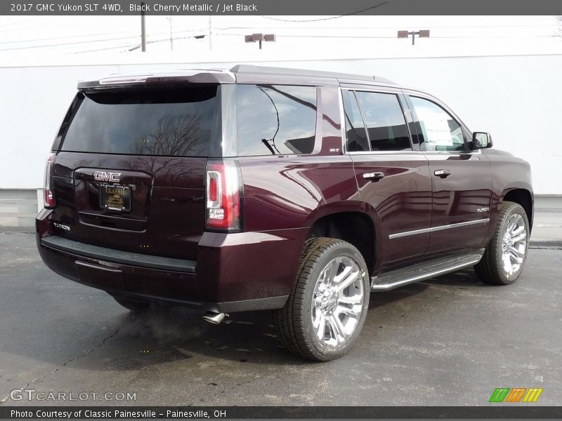 Black Cherry Metallic / Jet Black 2017 GMC Yukon SLT 4WD