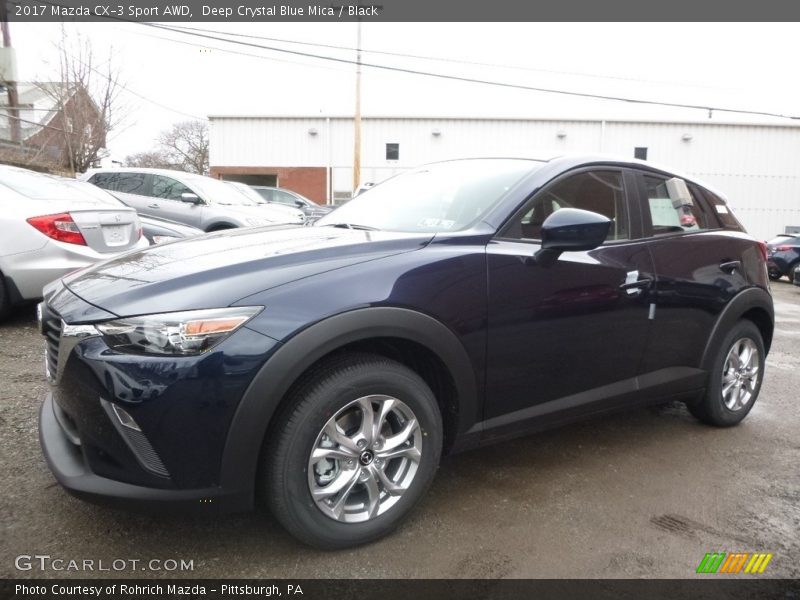 Deep Crystal Blue Mica / Black 2017 Mazda CX-3 Sport AWD