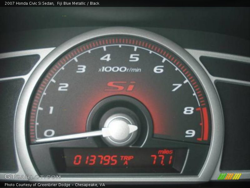 Fiji Blue Metallic / Black 2007 Honda Civic Si Sedan
