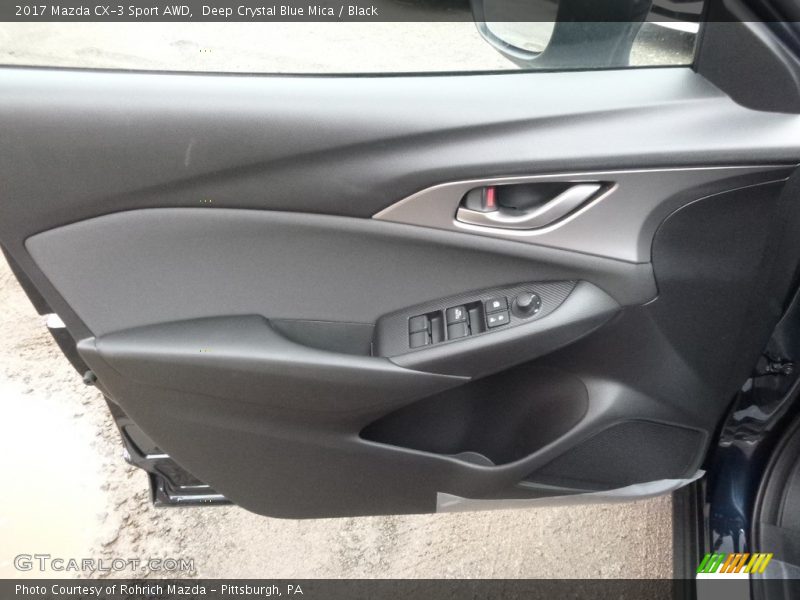 Deep Crystal Blue Mica / Black 2017 Mazda CX-3 Sport AWD