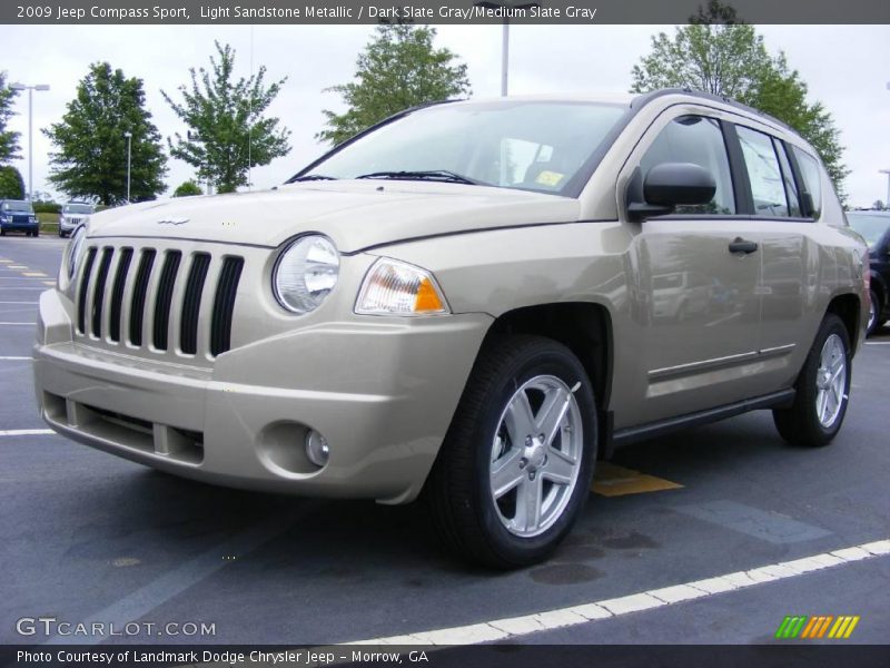 Light Sandstone Metallic / Dark Slate Gray/Medium Slate Gray 2009 Jeep Compass Sport