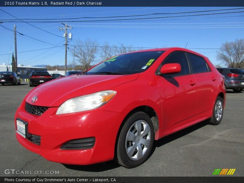 Radiant Red / Dark Charcoal 2010 Toyota Matrix 1.8