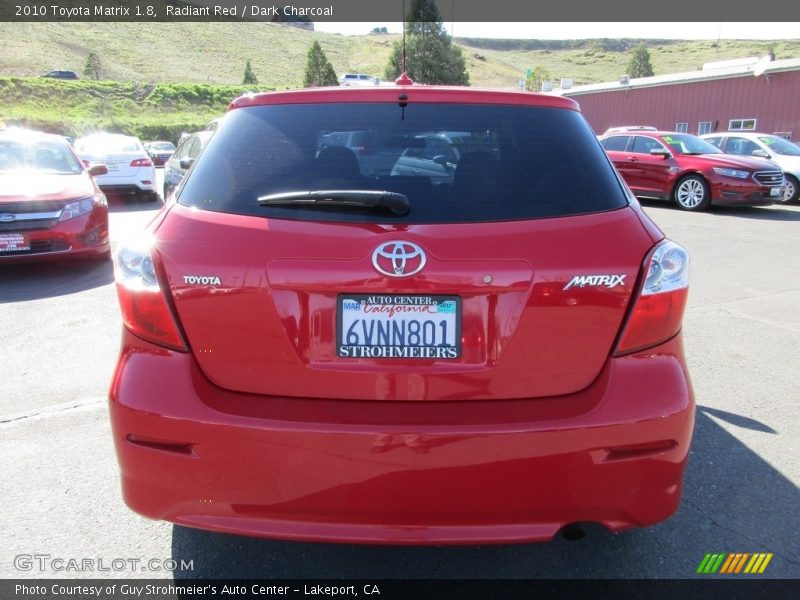 Radiant Red / Dark Charcoal 2010 Toyota Matrix 1.8