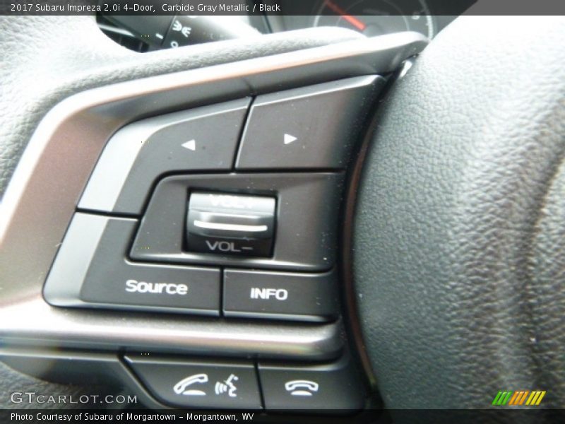 Carbide Gray Metallic / Black 2017 Subaru Impreza 2.0i 4-Door