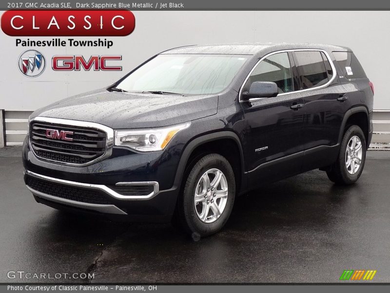 Dark Sapphire Blue Metallic / Jet Black 2017 GMC Acadia SLE