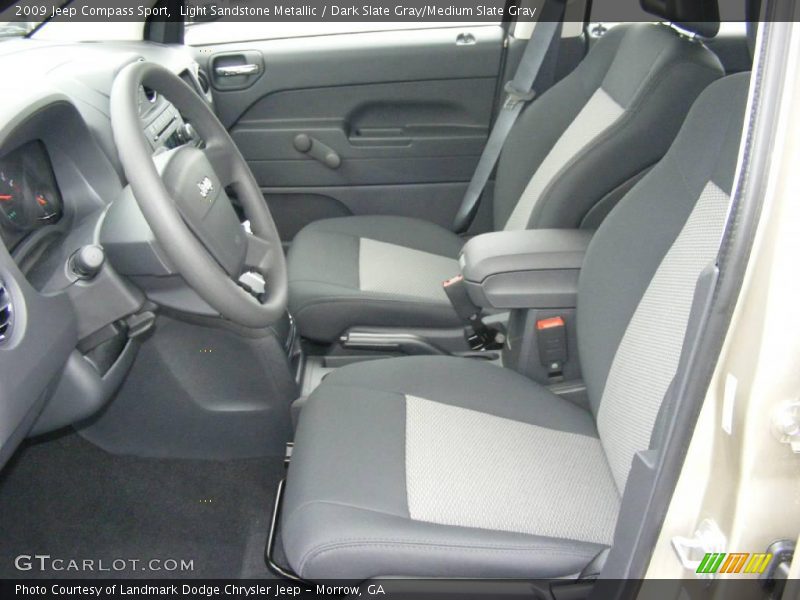 Light Sandstone Metallic / Dark Slate Gray/Medium Slate Gray 2009 Jeep Compass Sport