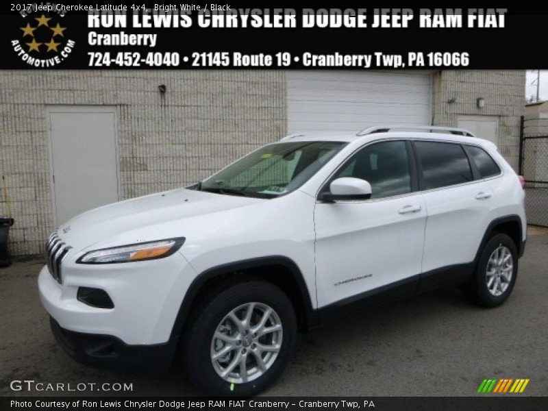 Bright White / Black 2017 Jeep Cherokee Latitude 4x4