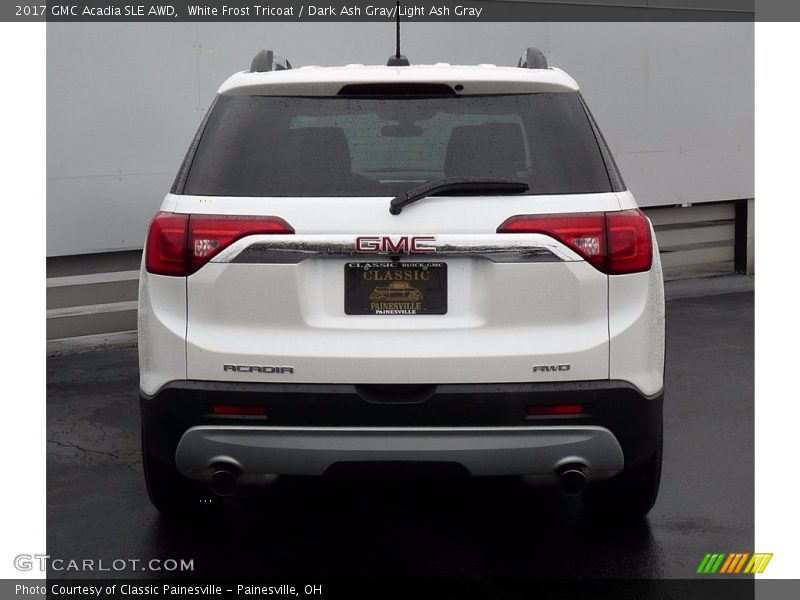 White Frost Tricoat / Dark Ash Gray/Light Ash Gray 2017 GMC Acadia SLE AWD