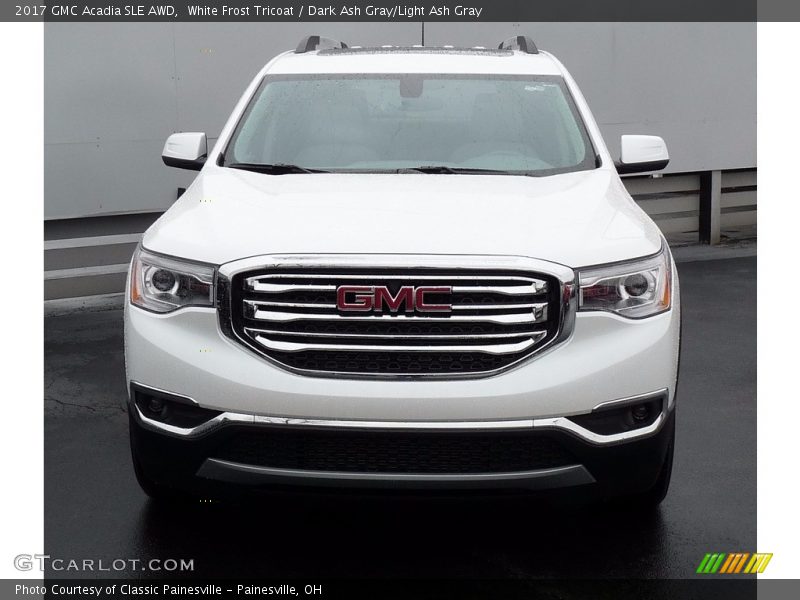 White Frost Tricoat / Dark Ash Gray/Light Ash Gray 2017 GMC Acadia SLE AWD
