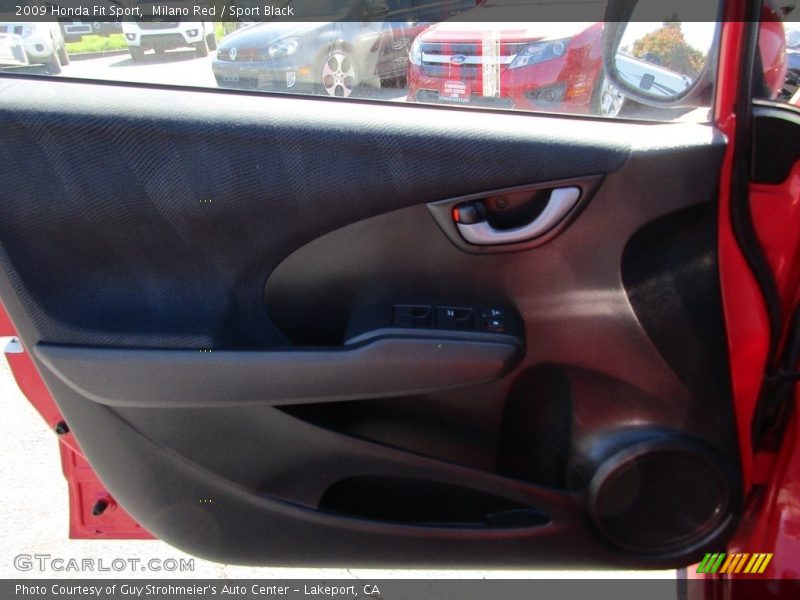 Milano Red / Sport Black 2009 Honda Fit Sport