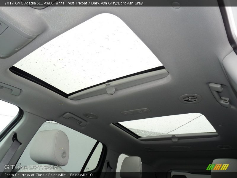 White Frost Tricoat / Dark Ash Gray/Light Ash Gray 2017 GMC Acadia SLE AWD