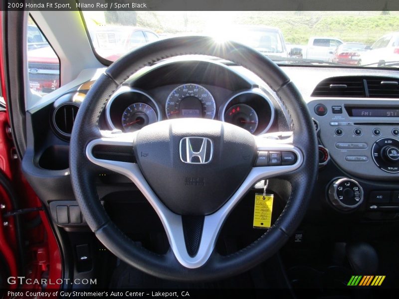 Milano Red / Sport Black 2009 Honda Fit Sport