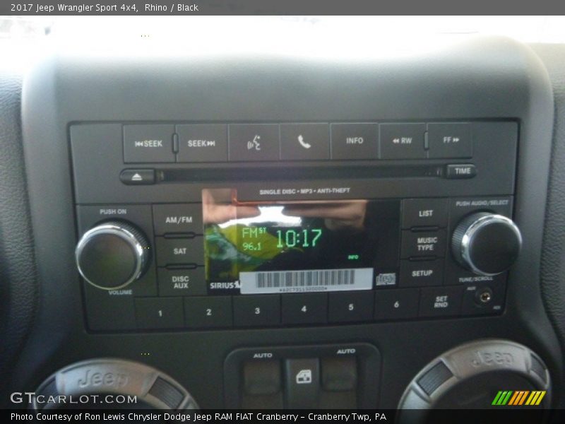 Rhino / Black 2017 Jeep Wrangler Sport 4x4
