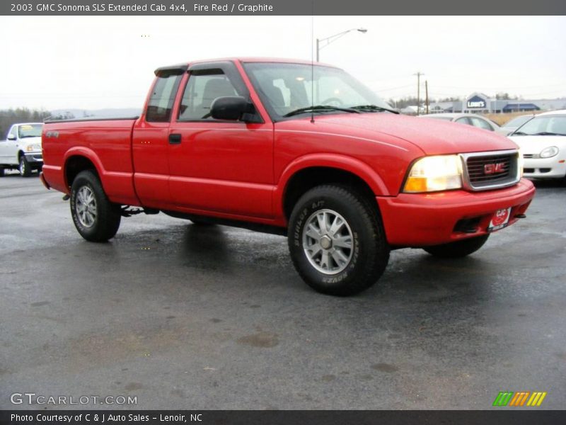 Fire Red / Graphite 2003 GMC Sonoma SLS Extended Cab 4x4
