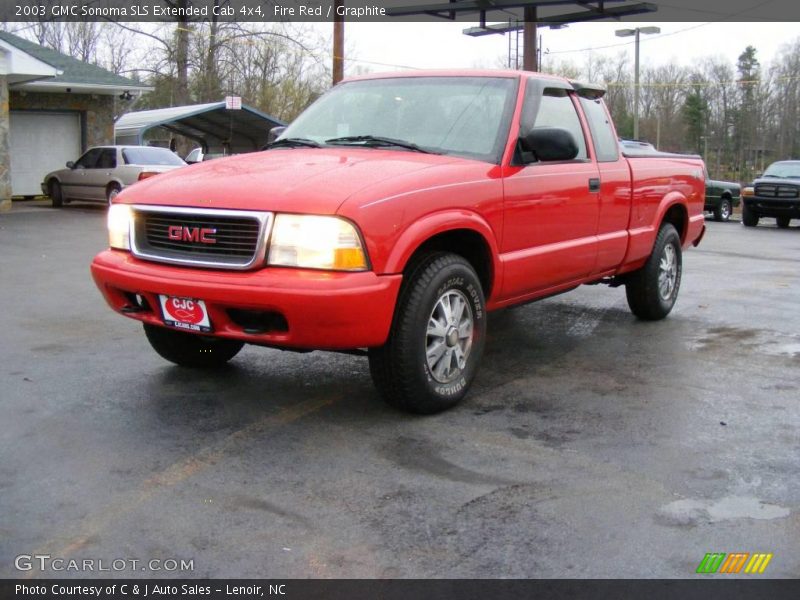 Fire Red / Graphite 2003 GMC Sonoma SLS Extended Cab 4x4