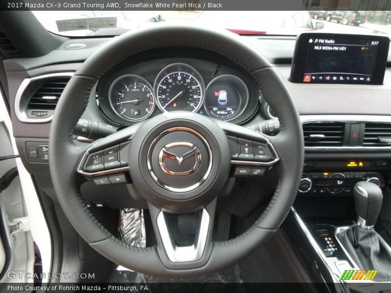 Snowflake White Pearl Mica / Black 2017 Mazda CX-9 Grand Touring AWD