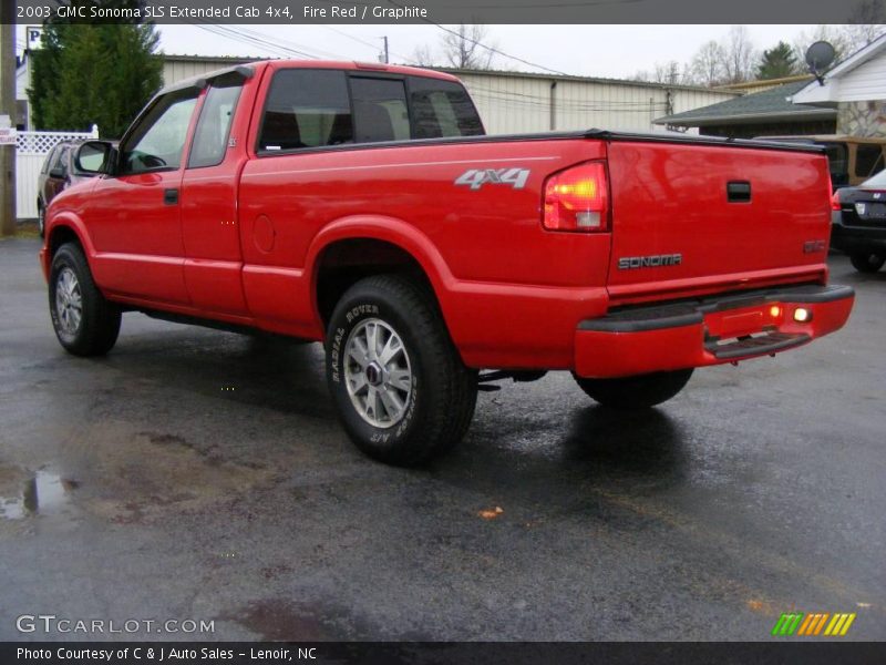 Fire Red / Graphite 2003 GMC Sonoma SLS Extended Cab 4x4