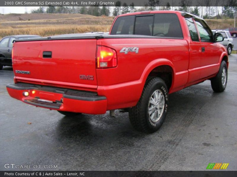 Fire Red / Graphite 2003 GMC Sonoma SLS Extended Cab 4x4