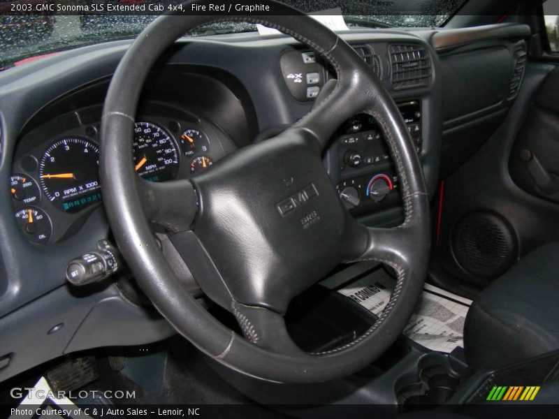 Fire Red / Graphite 2003 GMC Sonoma SLS Extended Cab 4x4