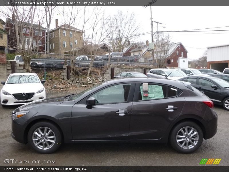 Machine Gray Metallic / Black 2017 Mazda MAZDA3 Sport 5 Door