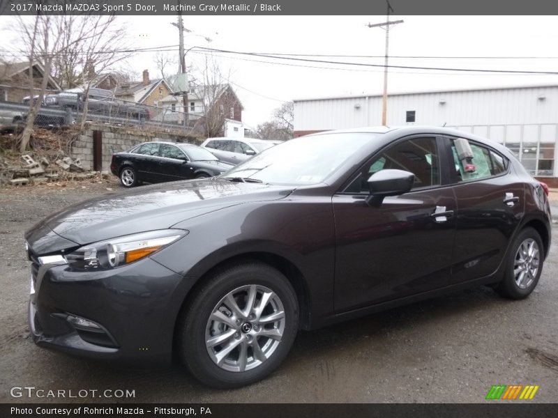 Machine Gray Metallic / Black 2017 Mazda MAZDA3 Sport 5 Door