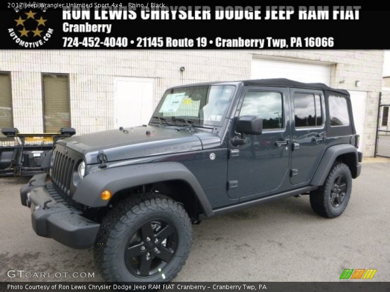 Rhino / Black 2017 Jeep Wrangler Unlimited Sport 4x4