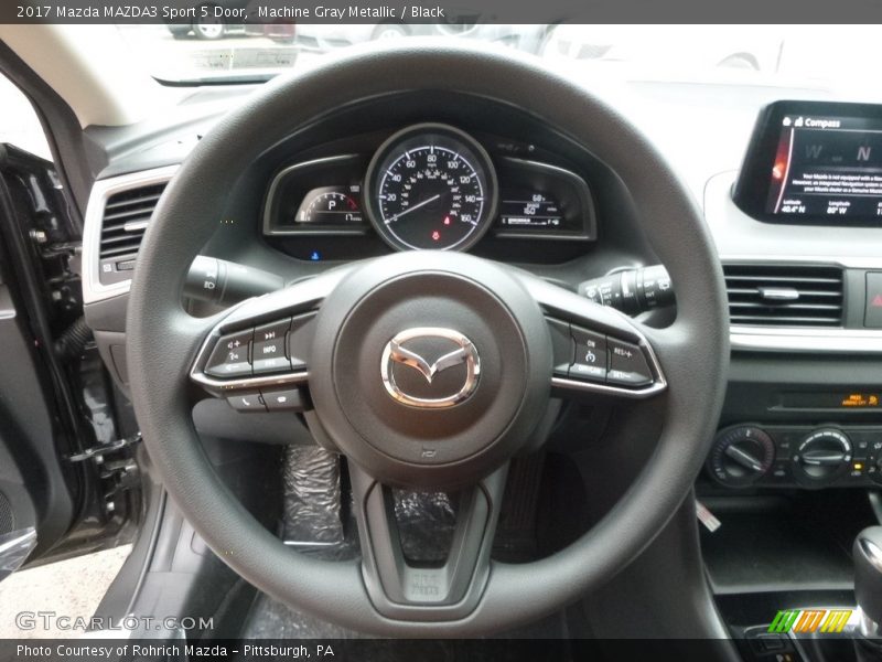 Machine Gray Metallic / Black 2017 Mazda MAZDA3 Sport 5 Door